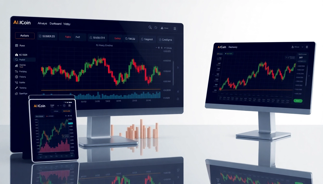 Visually engaging AICoin platform interface showcasing real-time crypto charts for enhanced market analysis and trading security.