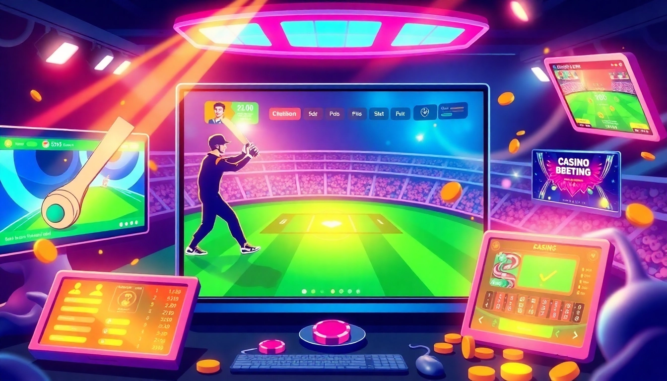 REDDYBOOKCLUB online betting platform interface showing cricket and casino games with secure login features, inviting user engagement.
