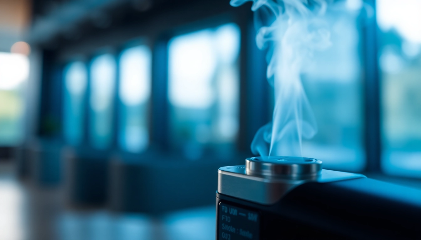 Elektronik sigara device releasing vapor, emphasizing modern design and user experience, ideal for vape enthusiasts.