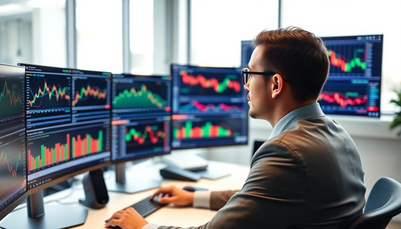 Stocks and Shares Investing Guide UK Expert analyzing financial charts and data in modern office